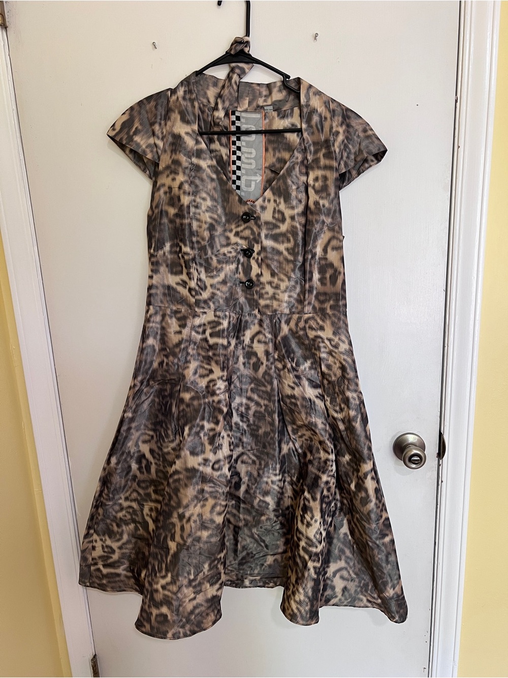 L.A.M.B. 2008 spring collection cheetah print dress Y2K vintage - Picture 14 of 14